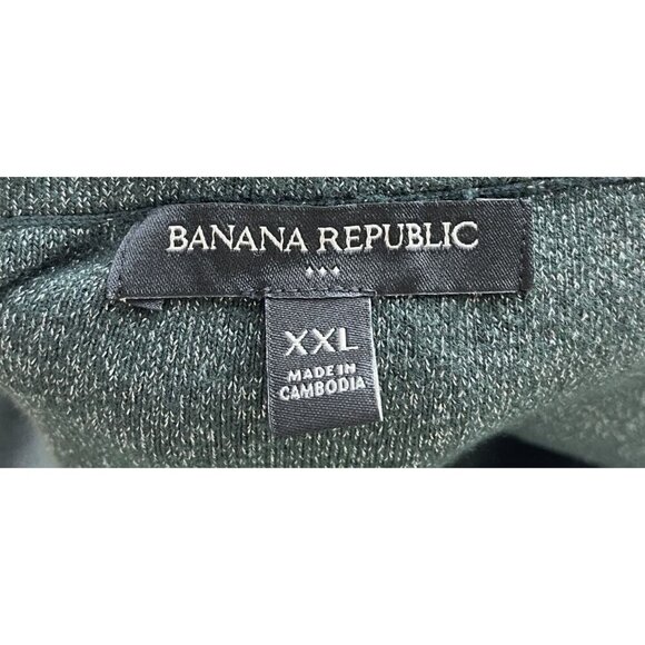 Holiday Midi Sweater Skirt XXL Green Holiday Shimmer Pull On Lurex Banana Republ - Picture 9 of 12